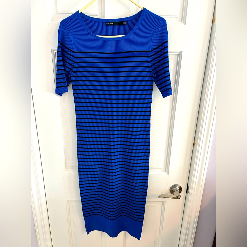 Karen Millen Blue Bodycon Midi Dress
